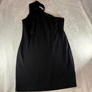 City Chic Black One-Shoulder Dress